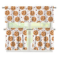 Sweet Cookie Pattern Print 3 Piece Kitchen Curtains