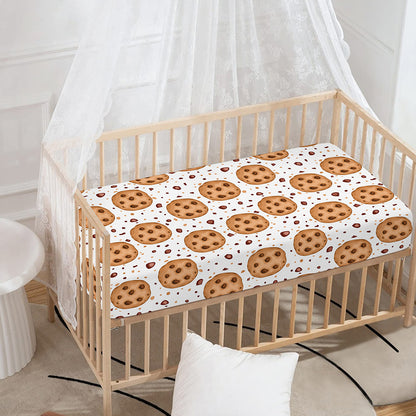 Sweet Cookie Pattern Print Baby Crib Sheet