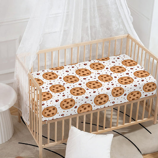 Sweet Cookie Pattern Print Baby Crib Sheet