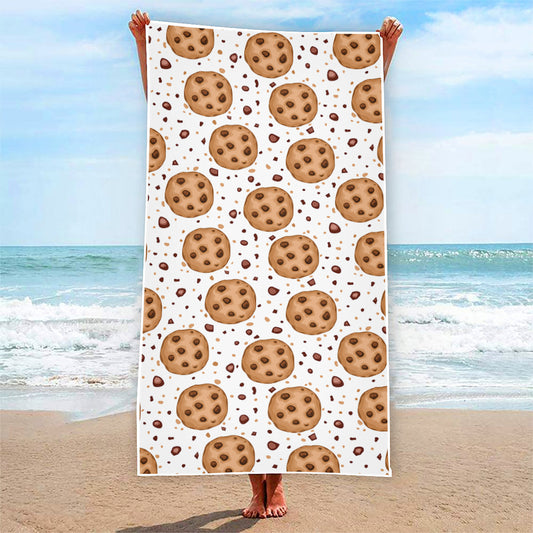 Sweet Cookie Pattern Print Beach Towel