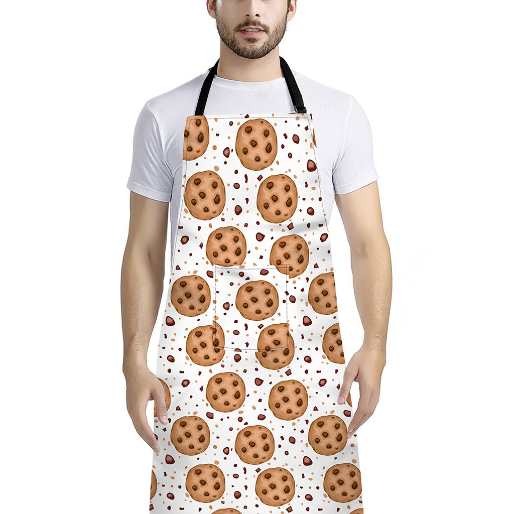 Sweet Cookie Pattern Print Bib Apron With Pocket