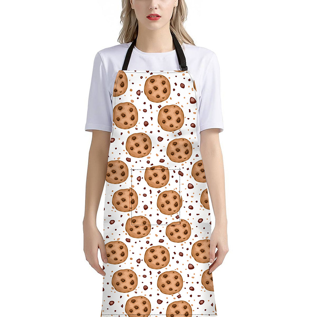 Sweet Cookie Pattern Print Bib Apron With Pocket