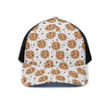 Sweet Cookie Pattern Print Black Mesh Trucker Hat