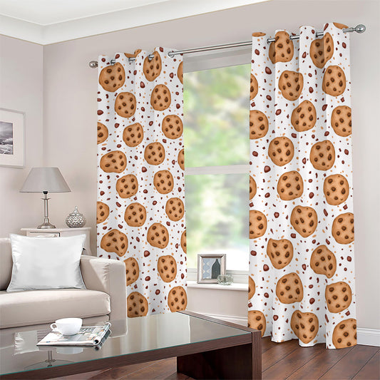 Sweet Cookie Pattern Print Blackout Grommet Curtains