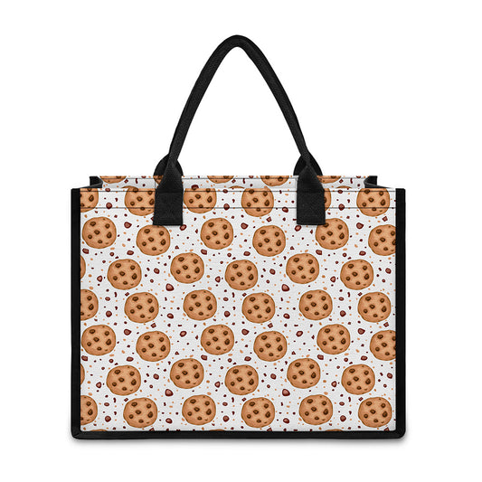 Sweet Cookie Pattern Print Canvas Tote Bag