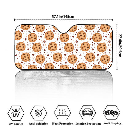 Sweet Cookie Pattern Print Car Windshield Sun Shade