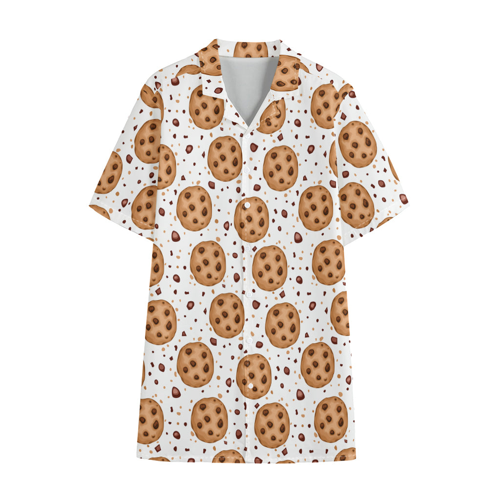Sweet Cookie Pattern Print Cotton Hawaiian Shirt