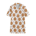 Sweet Cookie Pattern Print Cotton Hawaiian Shirt
