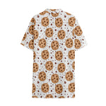 Sweet Cookie Pattern Print Cotton Hawaiian Shirt