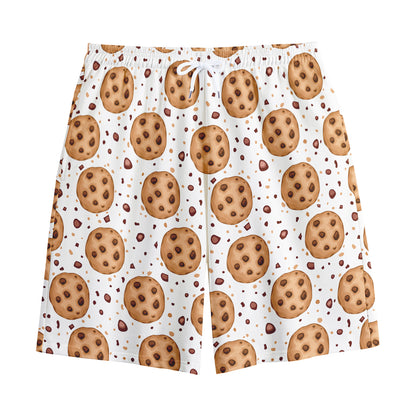 Sweet Cookie Pattern Print Cotton Shorts