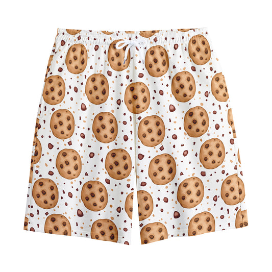 Sweet Cookie Pattern Print Cotton Shorts