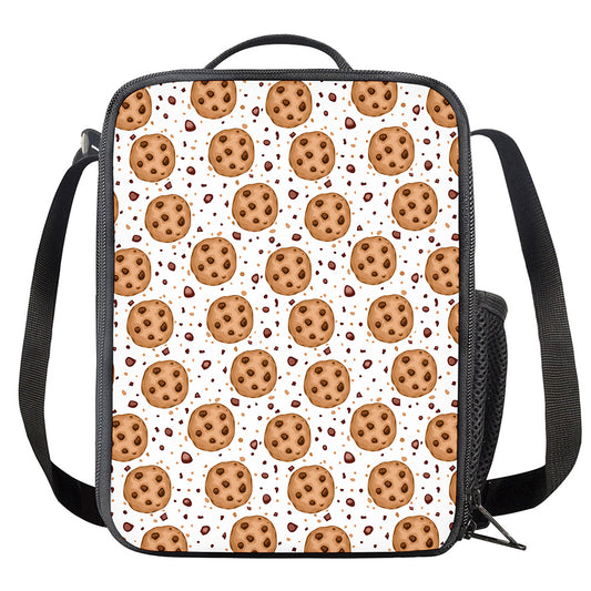 Sweet Cookie Pattern Print Crossbody Lunch Bag