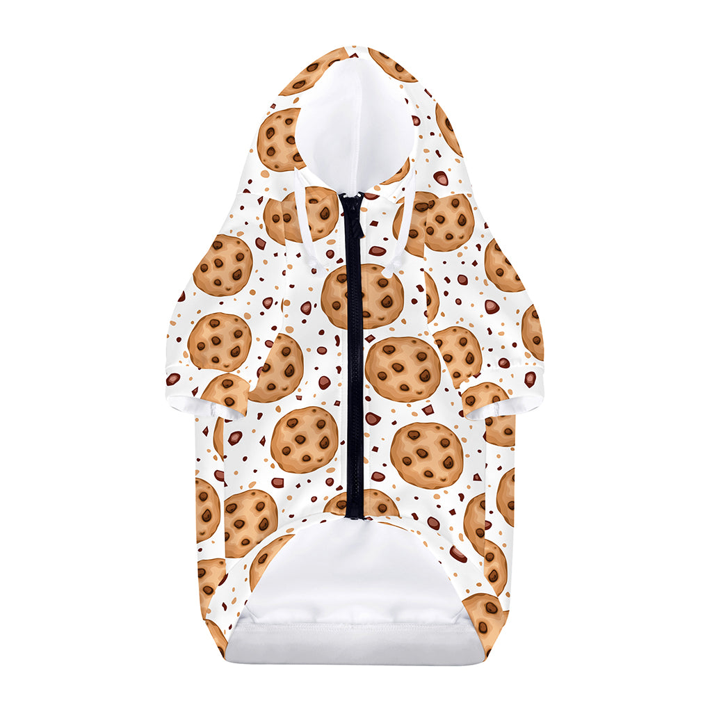 Sweet Cookie Pattern Print Dog Zip Up Hoodie