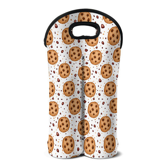 Sweet Cookie Pattern Print Double Neoprene Wine Tote