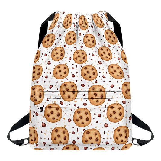 Sweet Cookie Pattern Print Drawstring Backpack