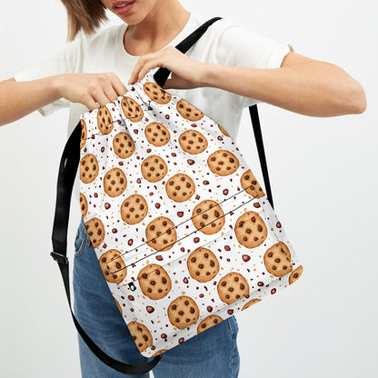 Sweet Cookie Pattern Print Drawstring Backpack