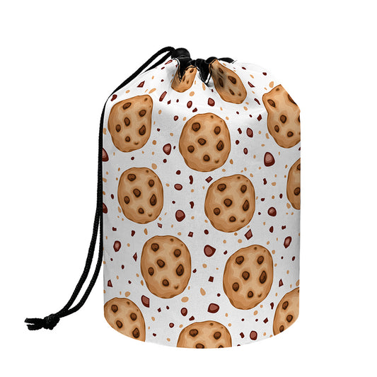 Sweet Cookie Pattern Print Drawstring Makeup Bag