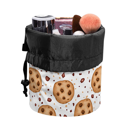 Sweet Cookie Pattern Print Drawstring Makeup Bag