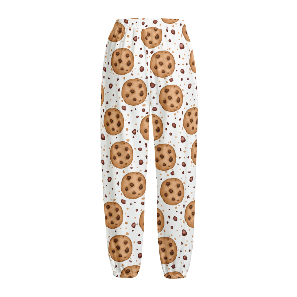 Sweet Cookie Pattern Print Fleece Lined Knit Pants