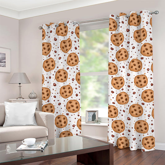 Sweet Cookie Pattern Print Grommet Curtains