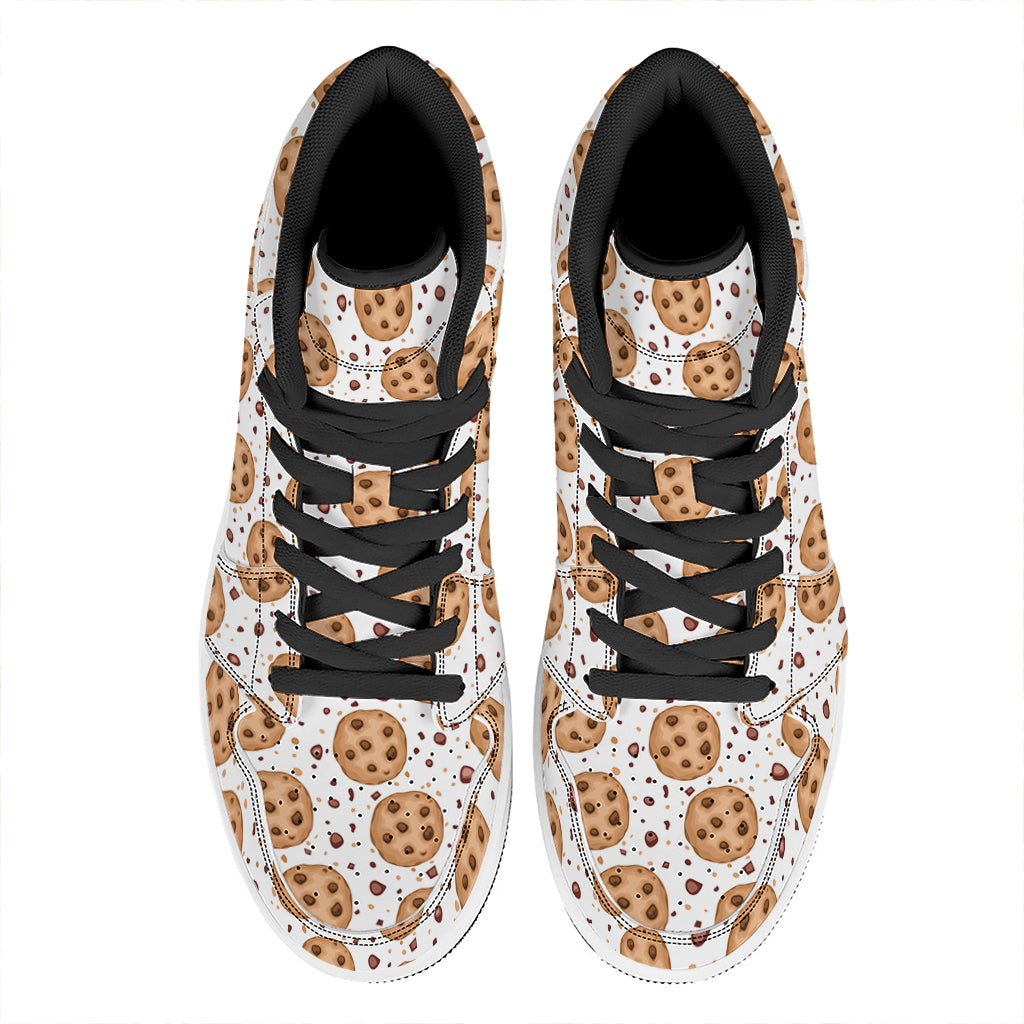 Sweet Cookie Pattern Print High Top Leather Sneakers