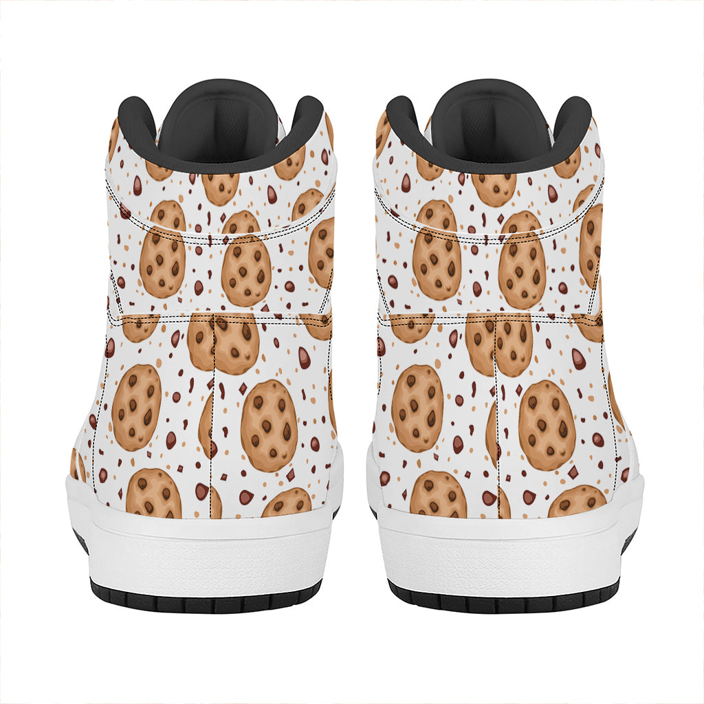 Sweet Cookie Pattern Print High Top Leather Sneakers