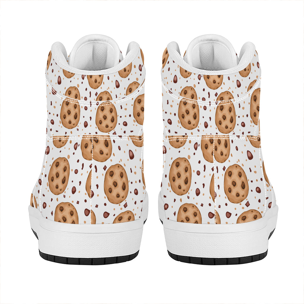 Sweet Cookie Pattern Print High Top Leather Sneakers