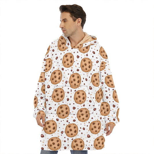 Sweet Cookie Pattern Print Hoodie Blanket