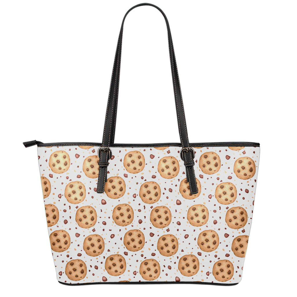 Sweet Cookie Pattern Print Leather Tote Bag