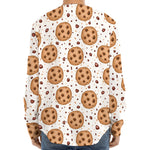 Sweet Cookie Pattern Print Long Sleeve Baseball Jersey