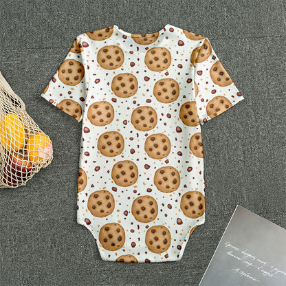 Sweet Cookie Pattern Print Men's Bodysuit