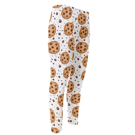 Sweet Cookie Pattern Print Men's Compression Pants
