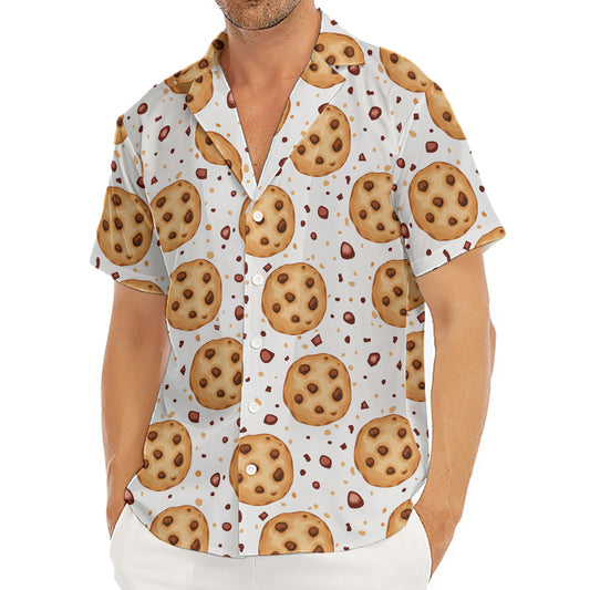 Sweet Cookie Pattern Print Men's Deep V-Neck Shirt