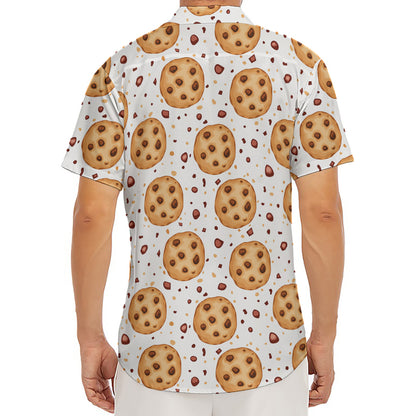 Sweet Cookie Pattern Print Men's Deep V-Neck Shirt