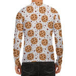 Sweet Cookie Pattern Print Men's Long Sleeve Rash Guard