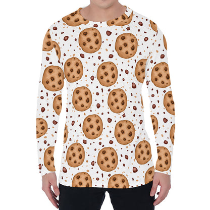 Sweet Cookie Pattern Print Men's Long Sleeve T-Shirt