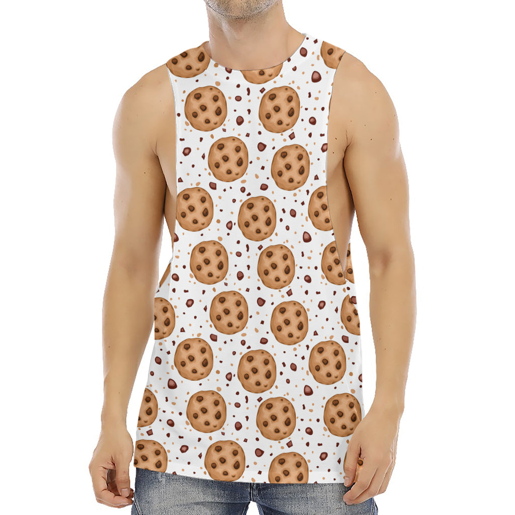 Sweet Cookie Pattern Print Men's Muscle Tank Top