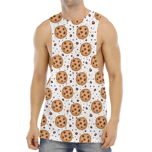Sweet Cookie Pattern Print Men's Muscle Tank Top
