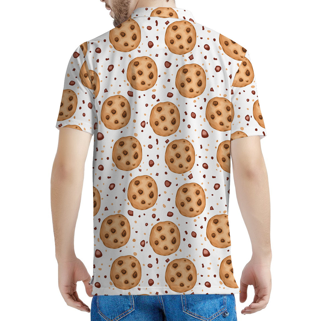 Sweet Cookie Pattern Print Men's Polo Shirt