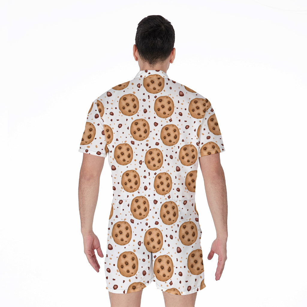 Sweet Cookie Pattern Print Men's Rompers