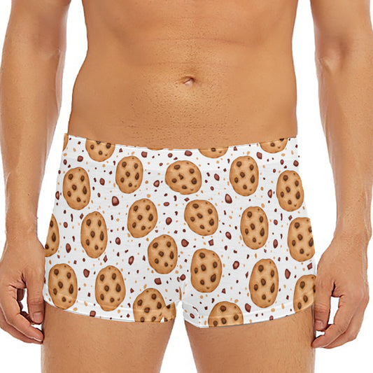 Sweet Cookie Pattern Print Men's Short Boxer Briefs