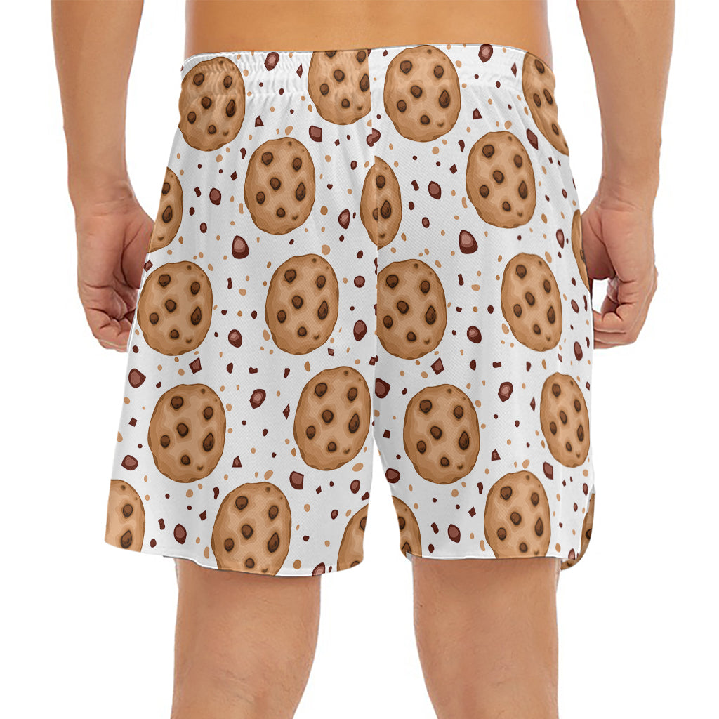 Sweet Cookie Pattern Print Men's Split Running Shorts