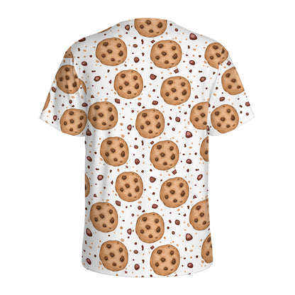 Sweet Cookie Pattern Print Men's Sports T-Shirt