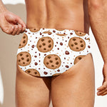 Sweet Cookie Pattern Print Men's Swim Briefs