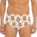 Sweet Cookie Pattern Print Men's Triangle Swim Briefs