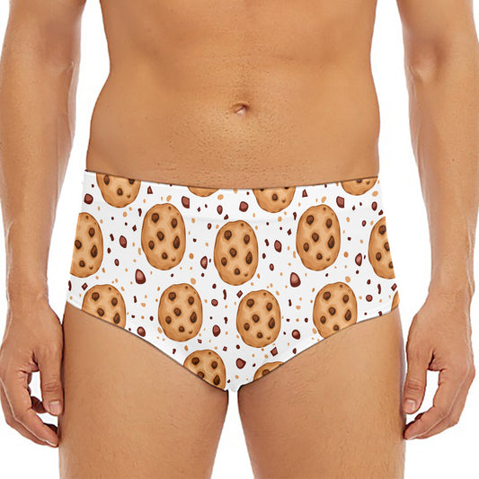 Sweet Cookie Pattern Print Men's Triangle Swim Briefs