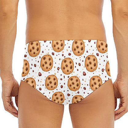 Sweet Cookie Pattern Print Men's Triangle Swim Briefs