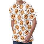 Sweet Cookie Pattern Print Men's Velvet T-Shirt