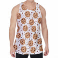 Sweet Cookie Pattern Print Men's Velvet Tank Top