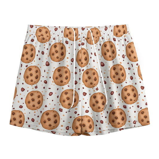 Sweet Cookie Pattern Print Mesh Shorts